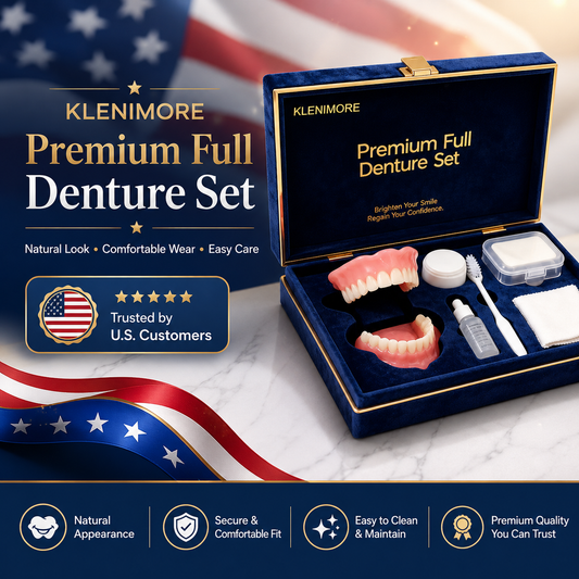 🔥Ends Today: 70% OFF!(Affordable Beauty🧏‍♀️🧏‍♂️)--KLENIMORE™ --Advanced Customized Full Denture Set🦷